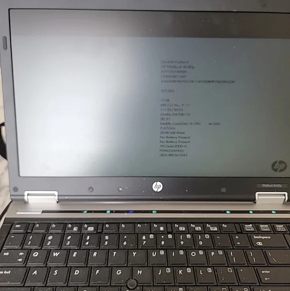 HP EliteBook 8440p Powers On Memory And Hard Drive Wiped